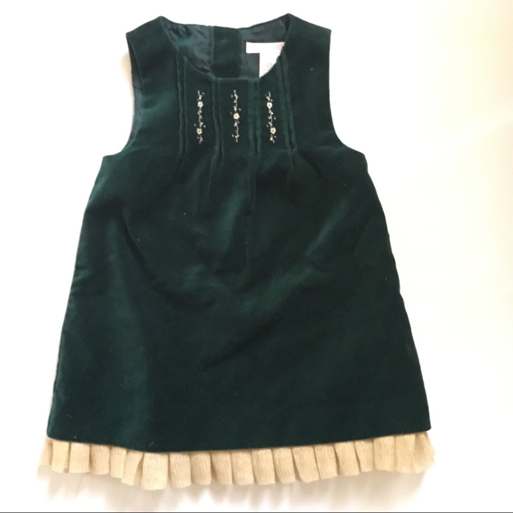 Janie and Jack green velvet dress